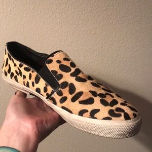 Cheetah slip on flats
